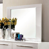 Clementine Glossy White Mirror from Furniture of America - Luna Furniture