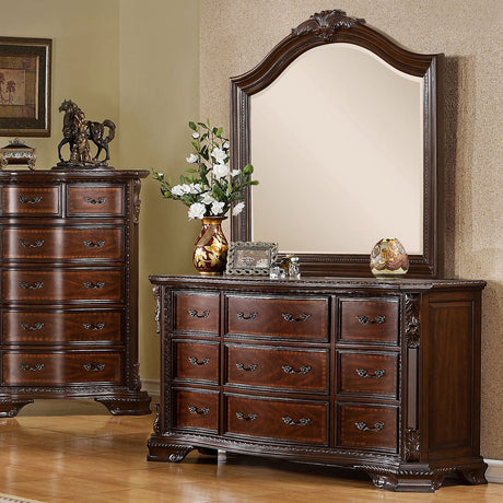 Monte Vista Brown Cherry Dresser from Furniture of America - Luna Furniture