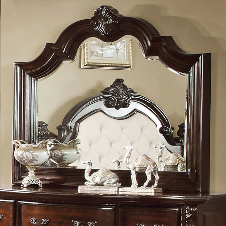 Monte Vista Brown Cherry Mirror from Furniture of America - Luna Furniture