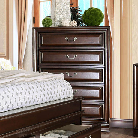 Brandt Brown Cherry Chest from Furniture of America - Luna Furniture