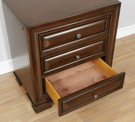 Brandt Brown Cherry Night Stand from Furniture of America - Luna Furniture