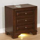 Brandt Brown Cherry Night Stand from Furniture of America - Luna Furniture