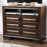 Brandt Brown Cherry Media Chest from Furniture of America - Luna Furniture