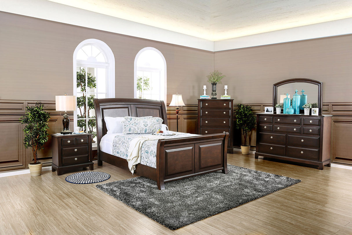 Litchville Brown Cherry Night Stand from Furniture of America - Luna Furniture