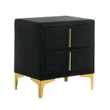 Florizel Black Night Stand from Furniture of America - Luna Furniture