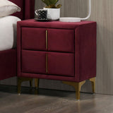 Florizel Red/Gold Night Stand from Furniture of America - Luna Furniture