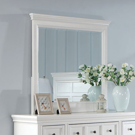 Castile White Mirror from Furniture of America - Luna Furniture