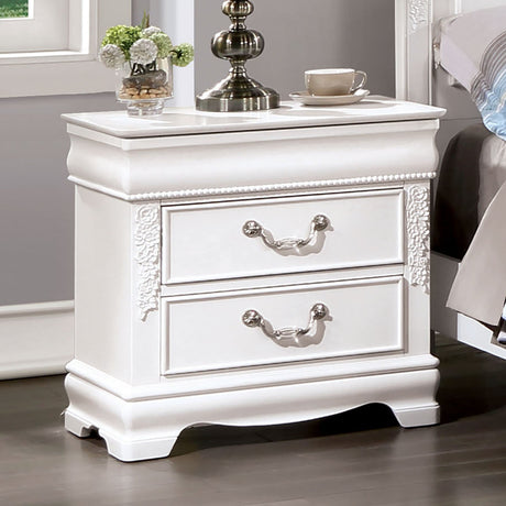 Alecia White Night Stand from Furniture of America - Luna Furniture