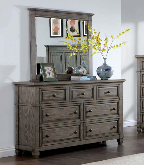 Durango Warm Gray Mirror from Furniture of America - Luna Furniture