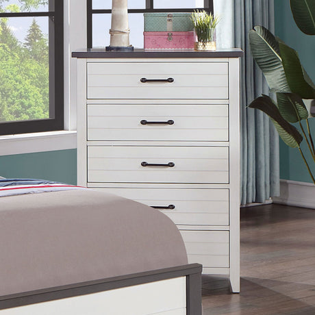 Priam White/Gray Chest from Furniture of America - Luna Furniture