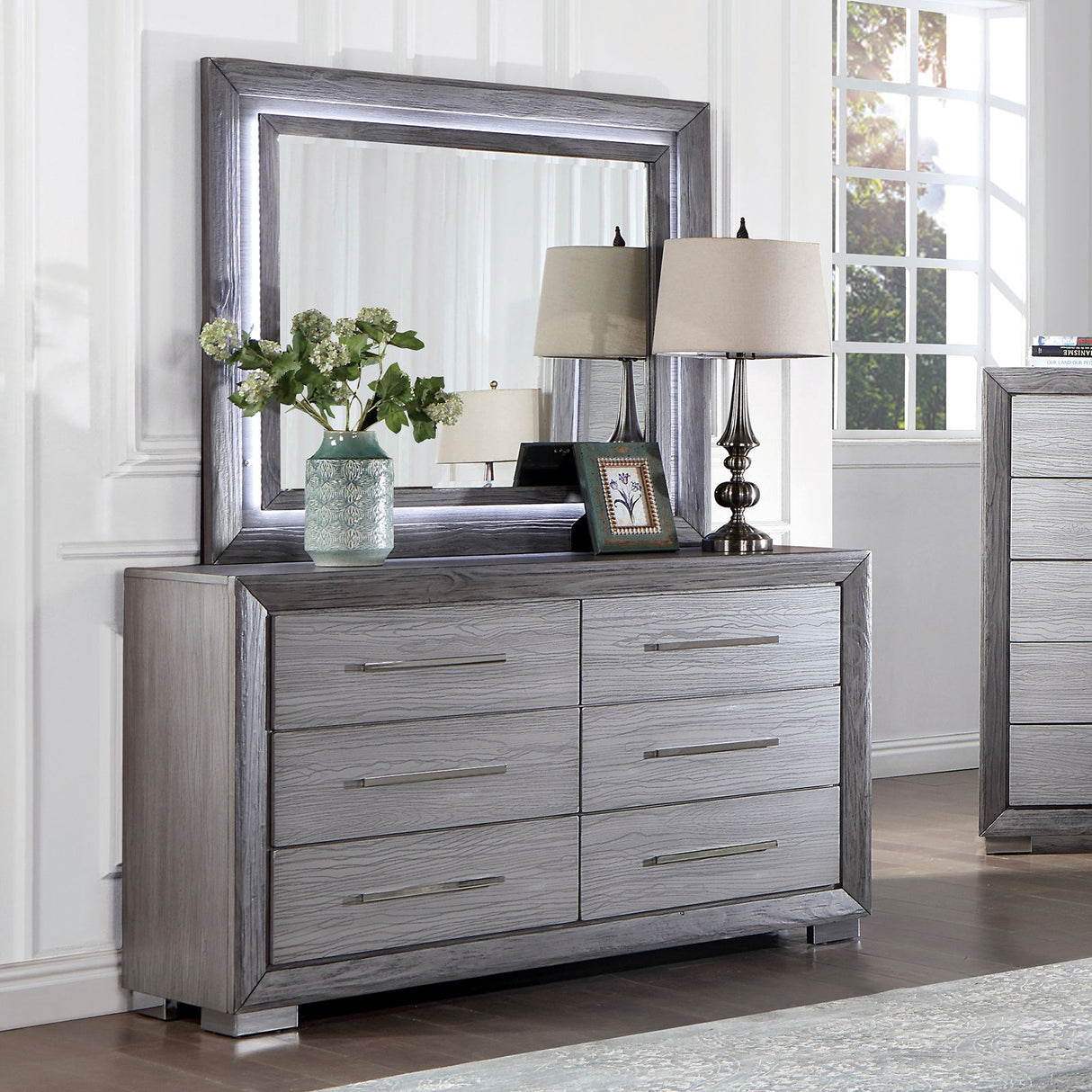 Raiden Gray Dresser from Furniture of America - Luna Furniture