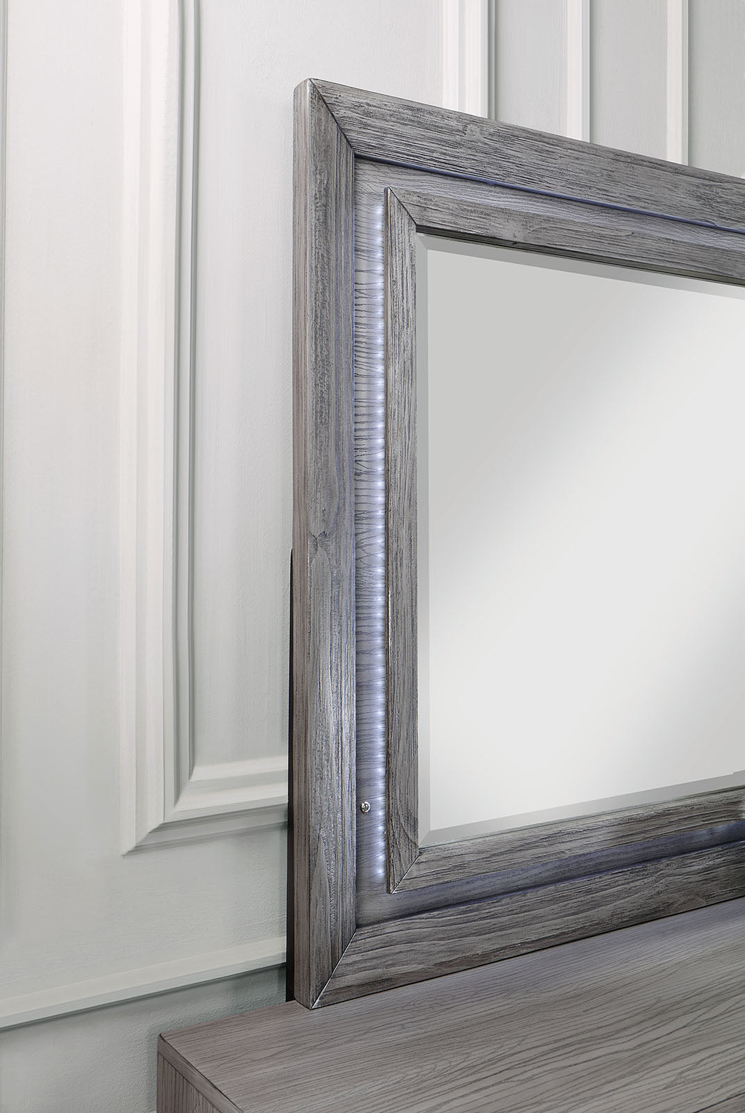 Raiden Gray Mirror from Furniture of America - Luna Furniture