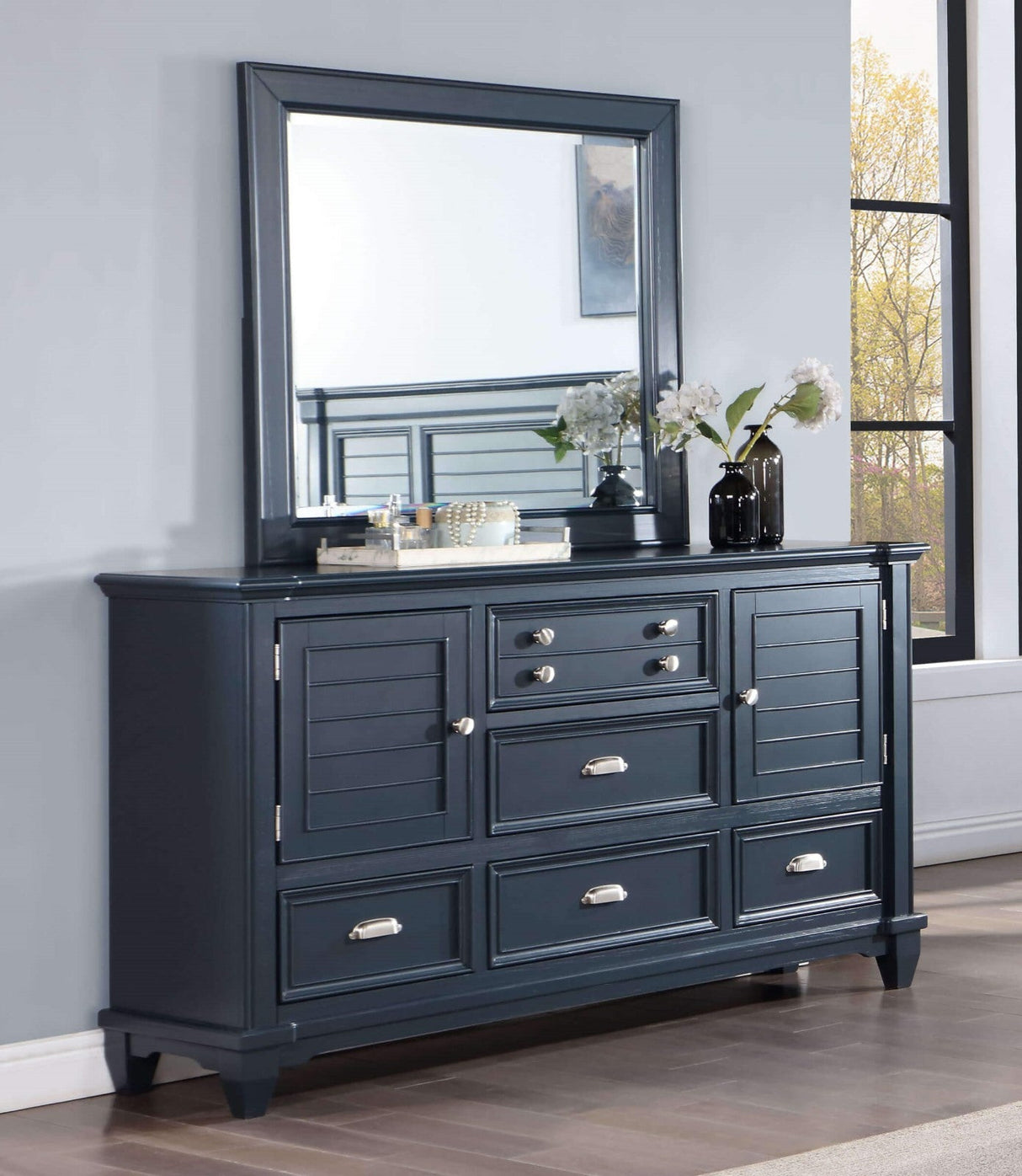 Manzanillo Slate Blue Dresser from Furniture of America - Luna Furniture