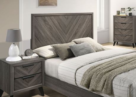 Vagan Gray King Bed from Furniture of America - Luna Furniture