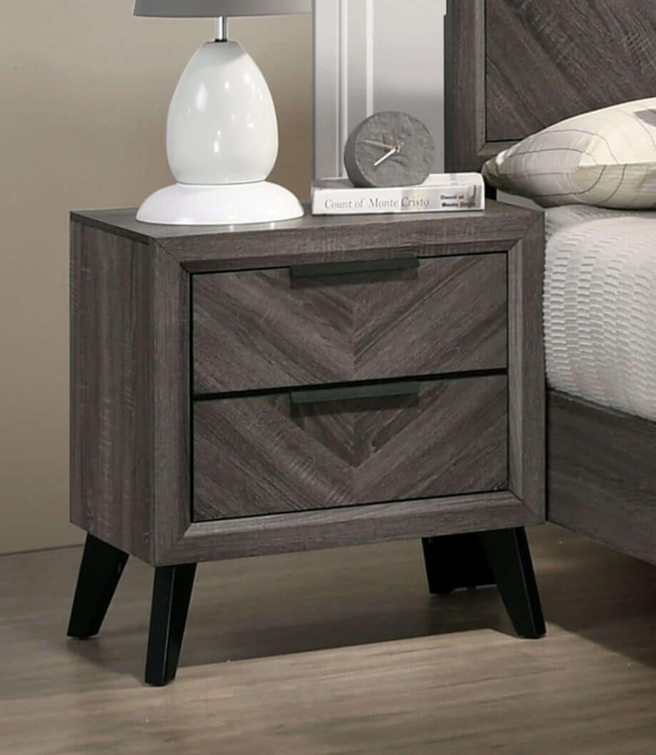 Vagan Gray Night Stand from Furniture of America - Luna Furniture