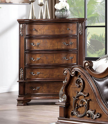 Esparanza Brown Cherry Chest from Furniture of America - Luna Furniture