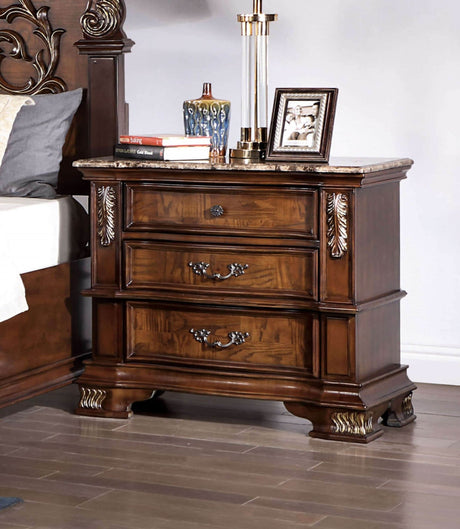 Esparanza Brown Cherry Night Stand from Furniture of America - Luna Furniture