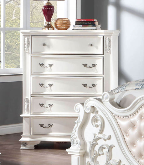 Esparanza Pearl White Chest from Furniture of America - Luna Furniture