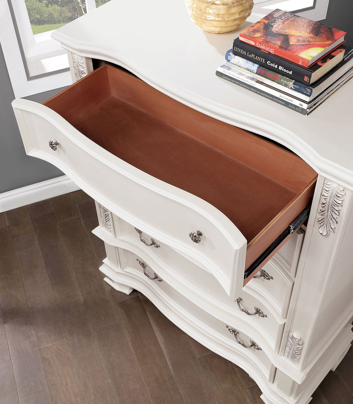 Esparanza Pearl White Chest from Furniture of America - Luna Furniture