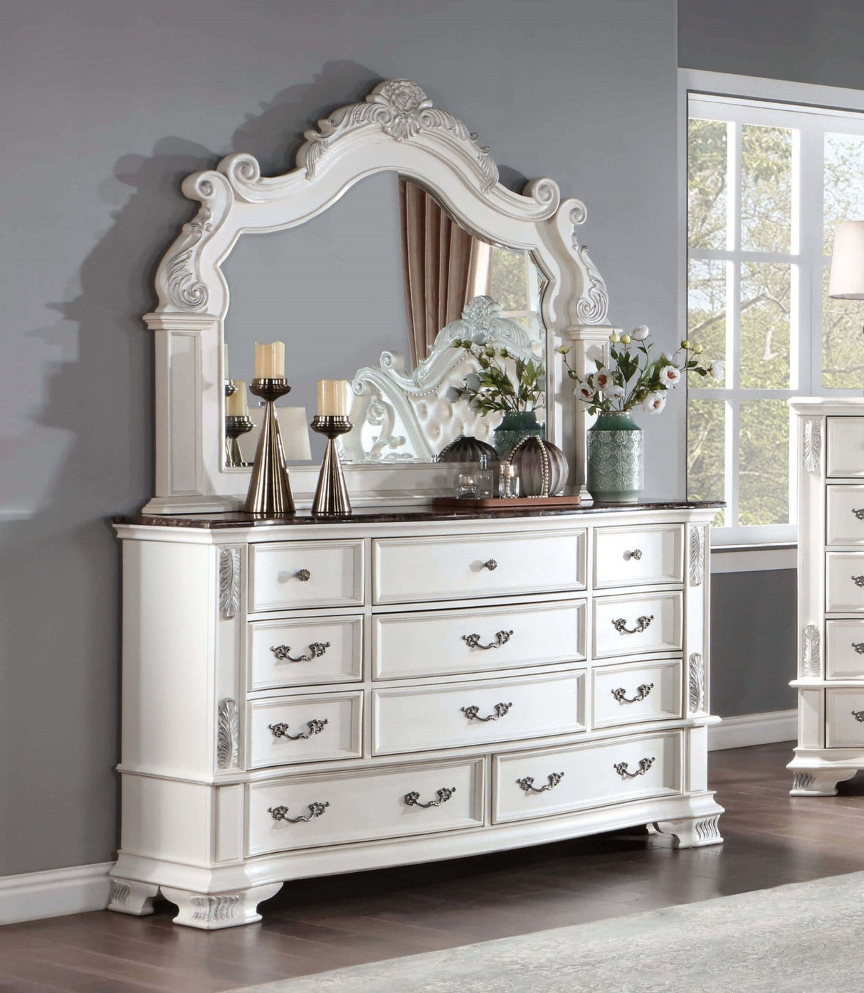 Esparanza Pearl White Dresser from Furniture of America - Luna Furniture