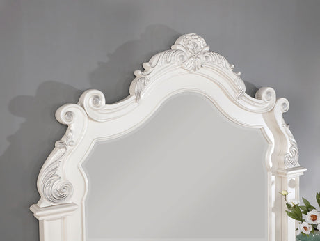 Esparanza Pearl White Mirror from Furniture of America - Luna Furniture