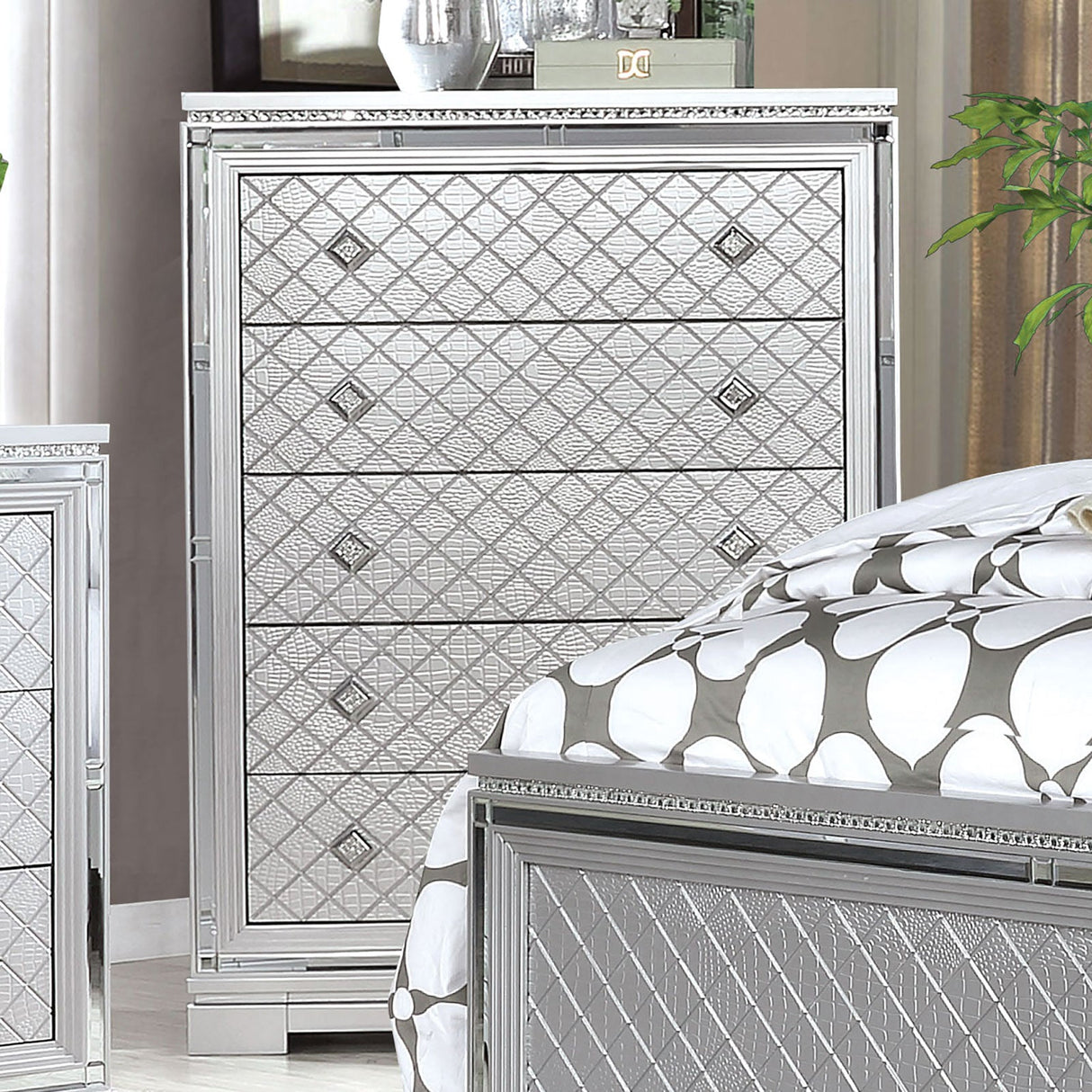 Belleterre Silver Chest from Furniture of America - Luna Furniture