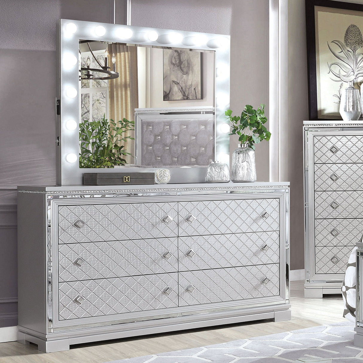 Belleterre Silver Dresser from Furniture of America - Luna Furniture