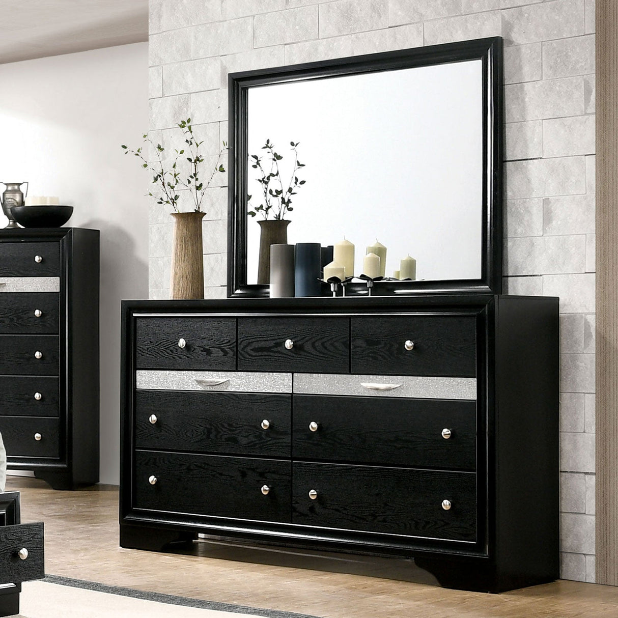 Chrissy Black Dresser from Furniture of America - Luna Furniture