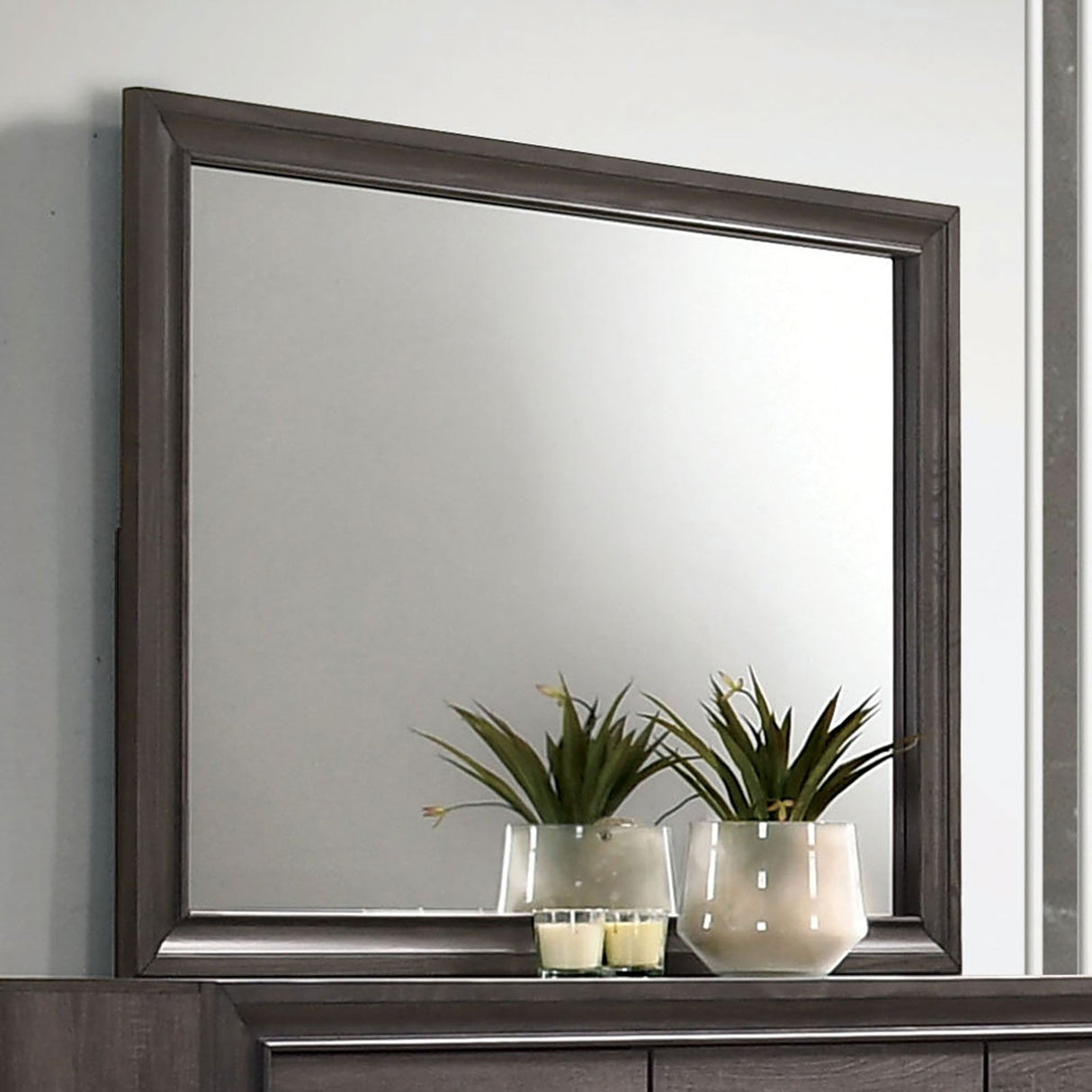 Chrissy Gray Mirror from Furniture of America - Luna Furniture