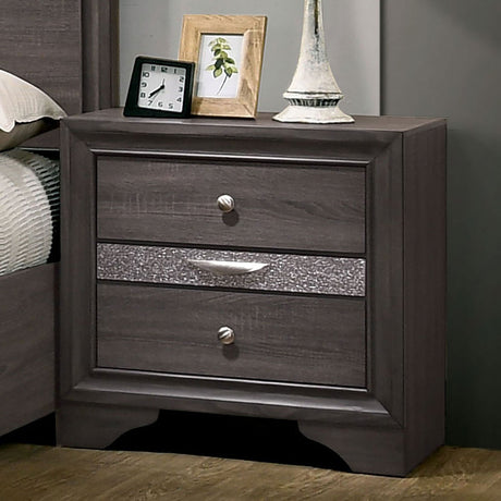 Chrissy Gray Night Stand from Furniture of America - Luna Furniture