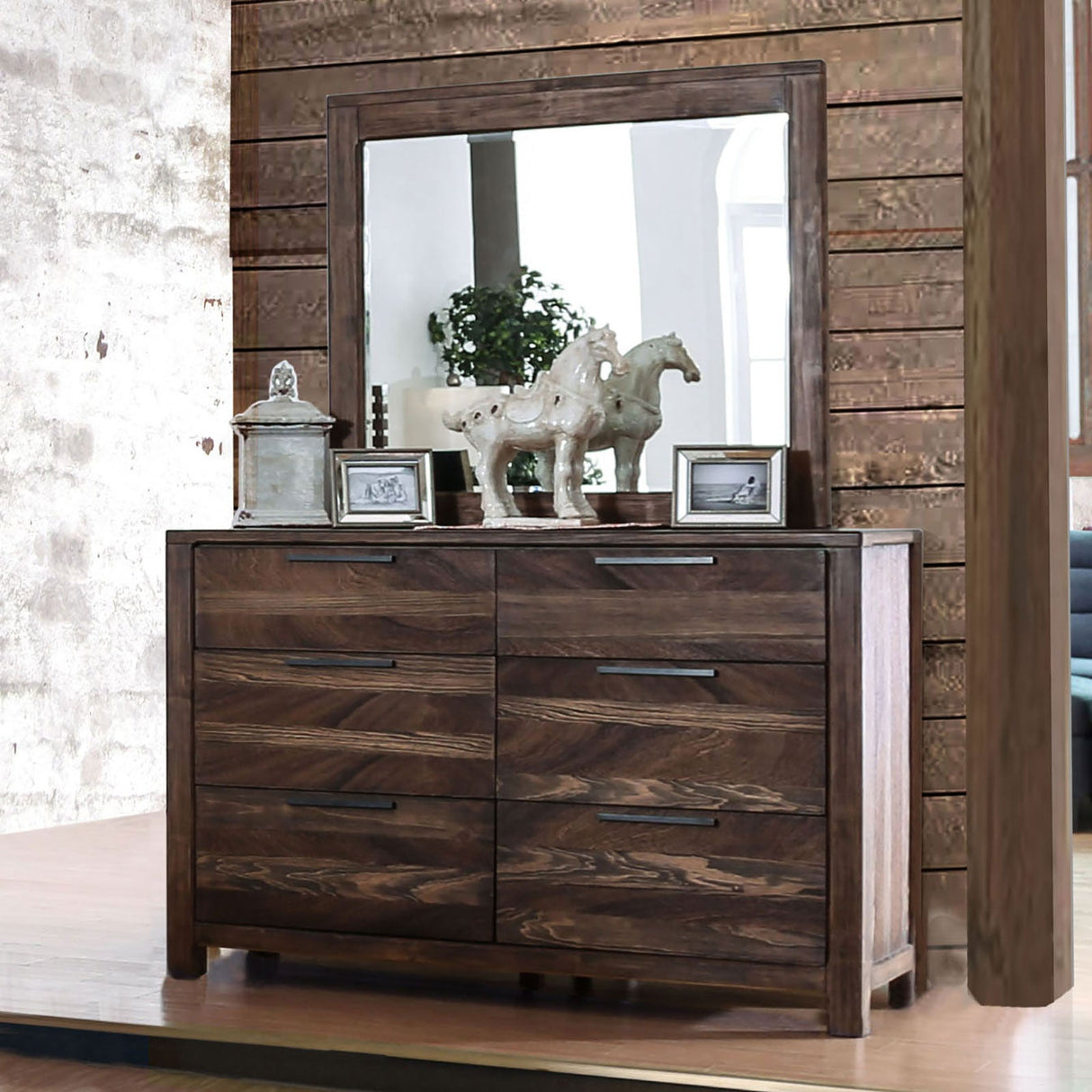 Hankinson Rustic Natural Tone Dresser from Furniture of America - Luna Furniture