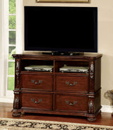 Arthur Brown Cherry Media Chest from Furniture of America - Luna Furniture