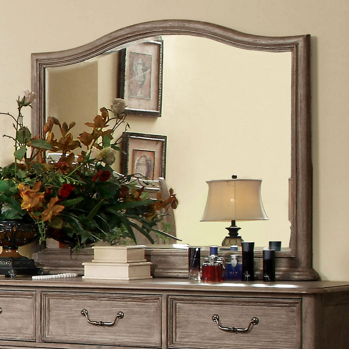 Belgrade Rustic Natural Mirror from Furniture of America - Luna Furniture