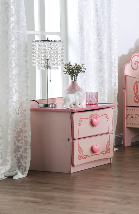 Rheanna Pink Night Stand from Furniture of America - Luna Furniture