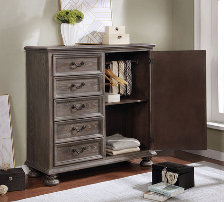 Lysandra Rustic Natural Armoire from Furniture of America - Luna Furniture