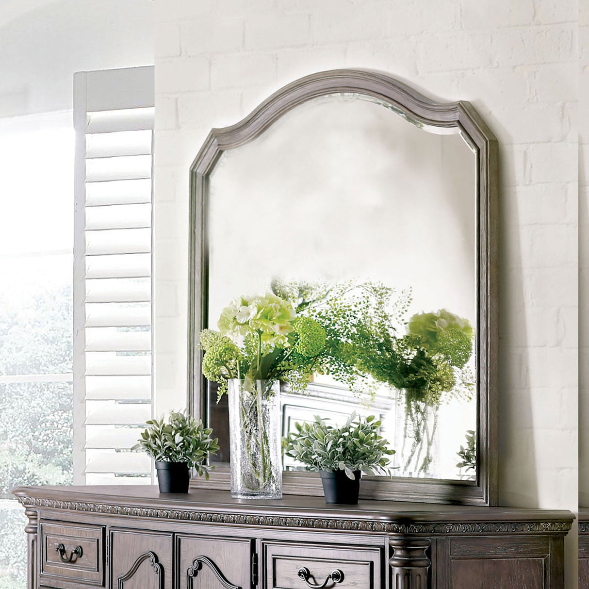 Persephone Rustic Natural Mirror from Furniture of America - Luna Furniture