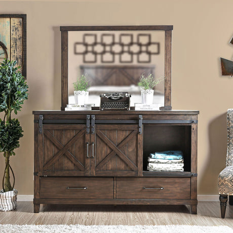 Bianca Dark Walnut Dresser from Furniture of America - Luna Furniture