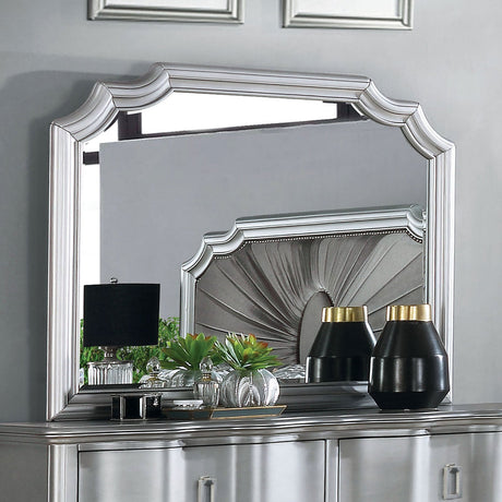 Aalok Silver Mirror from Furniture of America - Luna Furniture