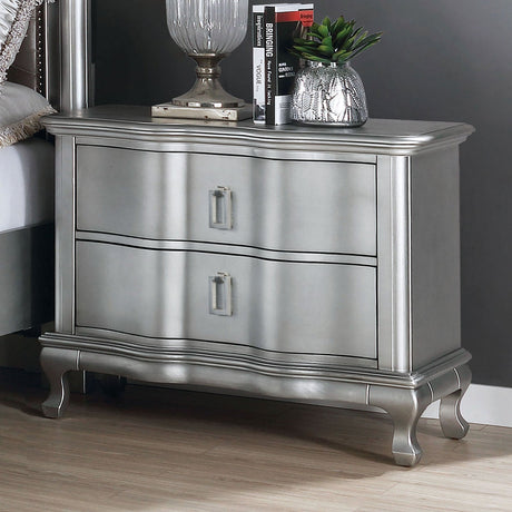 Aalok Silver Night Stand from Furniture of America - Luna Furniture