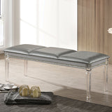 Maddie Silver Bench from Furniture of America - Luna Furniture