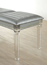 Maddie Silver Bench from Furniture of America - Luna Furniture