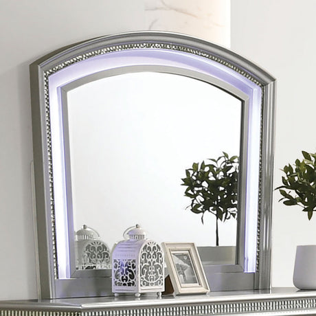 Maddie Silver Mirror from Furniture of America - Luna Furniture