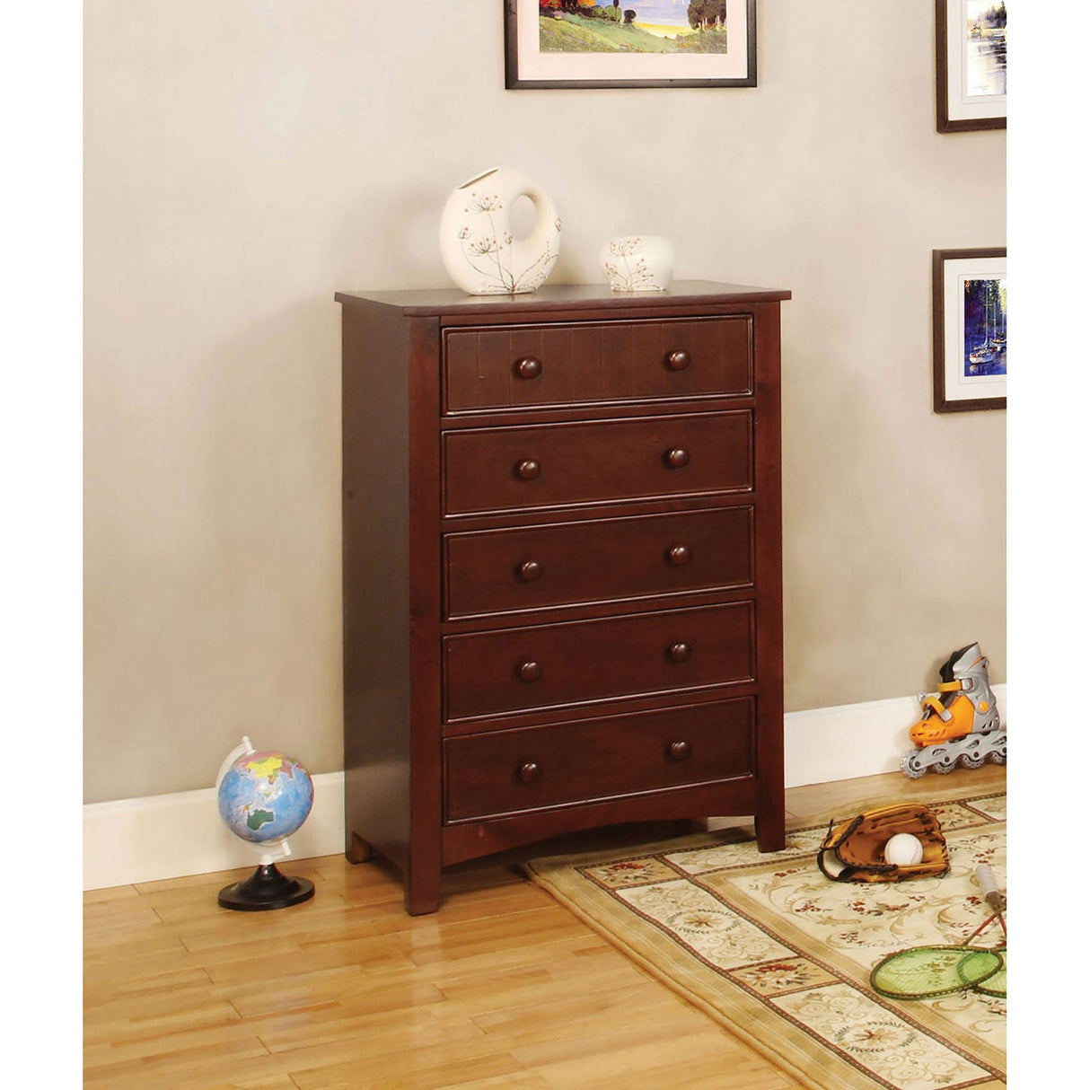 Omnus Cherry Chest from Furniture of America - Luna Furniture