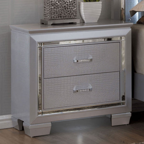 Bellanova Silver Night Stand from Furniture of America - Luna Furniture