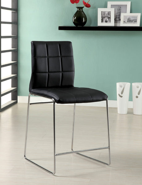 Kona Black Counter Ht. Chair from Furniture of America - Luna Furniture