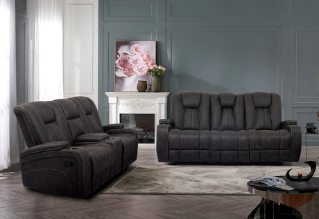 Amirah Dark Gray Sofa from Furniture of America - Luna Furniture