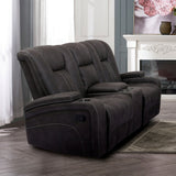 Amirah Dark Gray Glider Loveseat from Furniture of America - Luna Furniture