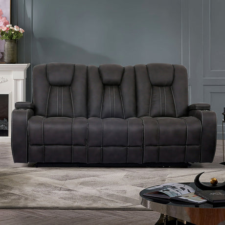 Amirah Dark Gray Sofa from Furniture of America - Luna Furniture