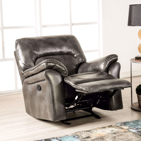 Josias Dark Gray Glider Recliner from Furniture of America - Luna Furniture