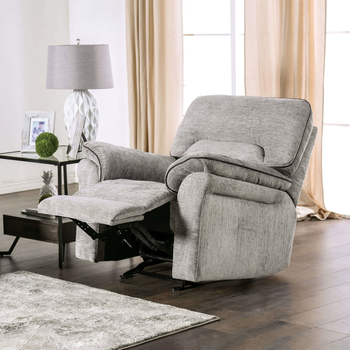 Josias Light Gray Chair from Furniture of America - Luna Furniture